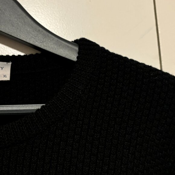 John Smedley Black Merino Wool Crewneck Sweater  Made In England Size XL - Picture 6 of 16